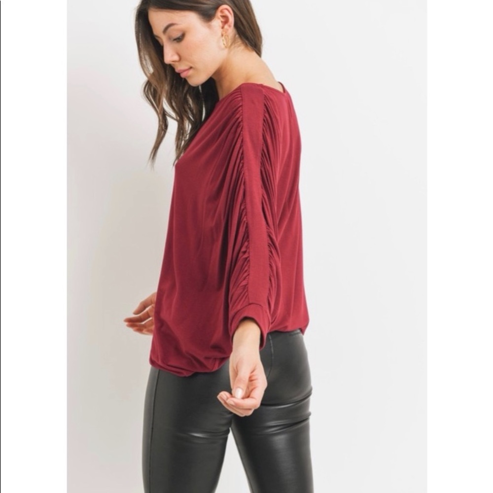 NEW! Shirred Sleeve Top! - Picture 4 of 7